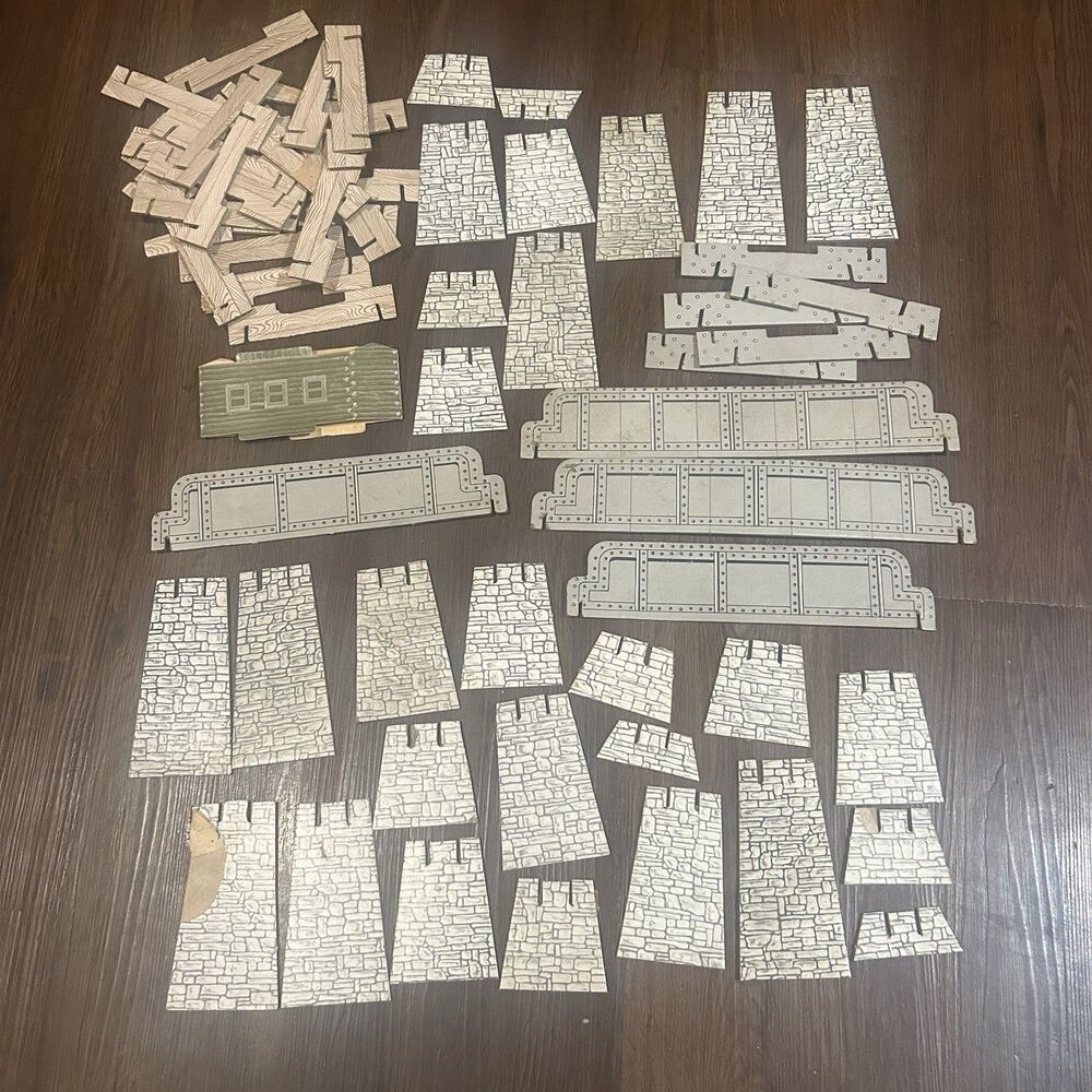 American Flyer S Gauge Cardboard Trestle Set 60+ Pieces Replacement Parts